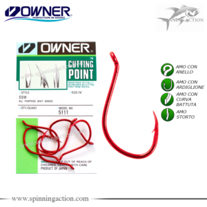 Owner 5111 RED SSW All Purpose Bait Hook